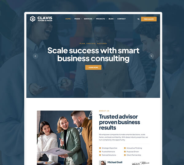Business Consulting WordPress Theme